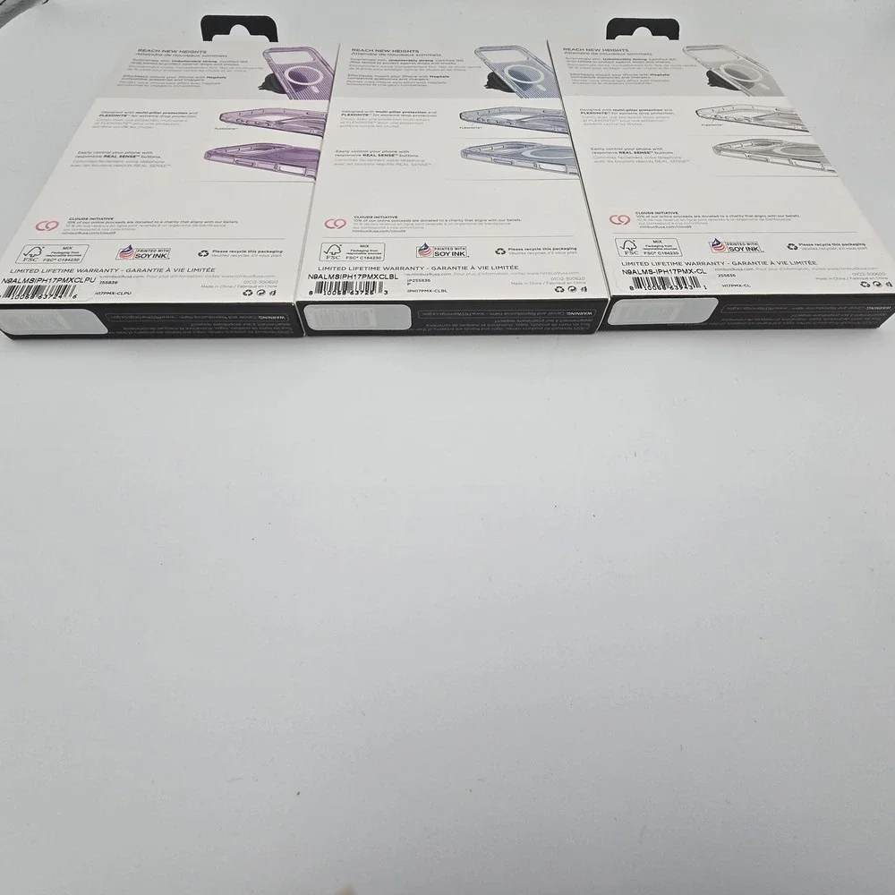 Set of 3 Nimbus9 Alto 2 iPhone 16 Pro Max Case MagSafe NEW Purple Blue Clear